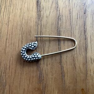 Lagos Two-Tone Safety Pin Earring